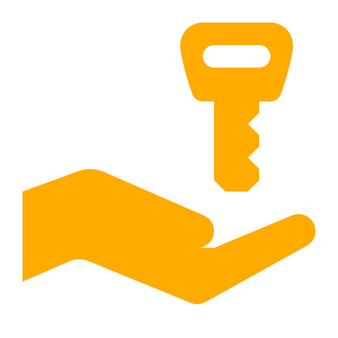 Hand with key icon